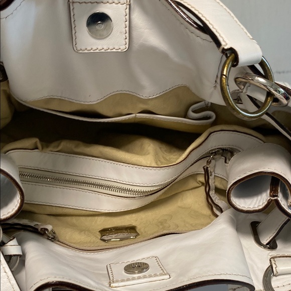 TO BE G PIRENZE White Leather Satchel Made in Italy - Picture 5 of 14